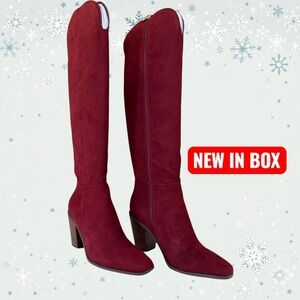 Jessica‎ Simpson Ravyn Over The Knee Boots 12M Malbec Microsuede Heeled